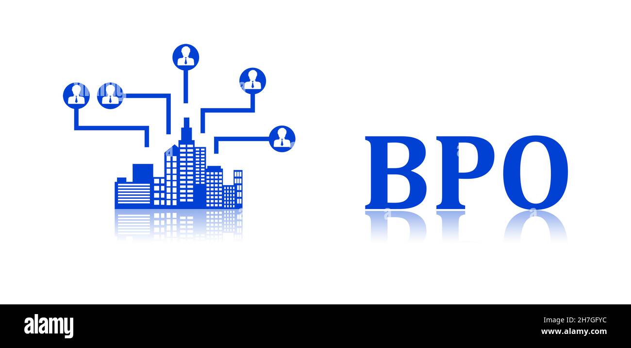 Illustration of a bpo concept Stock Photo - Alamy