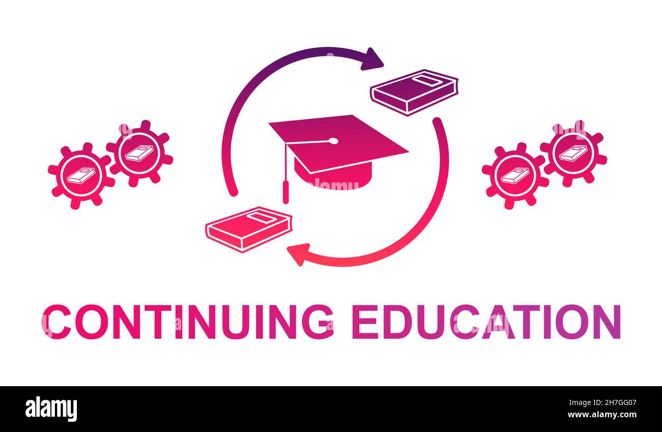 Illustration of a continuing education concept Stock Photo Alamy