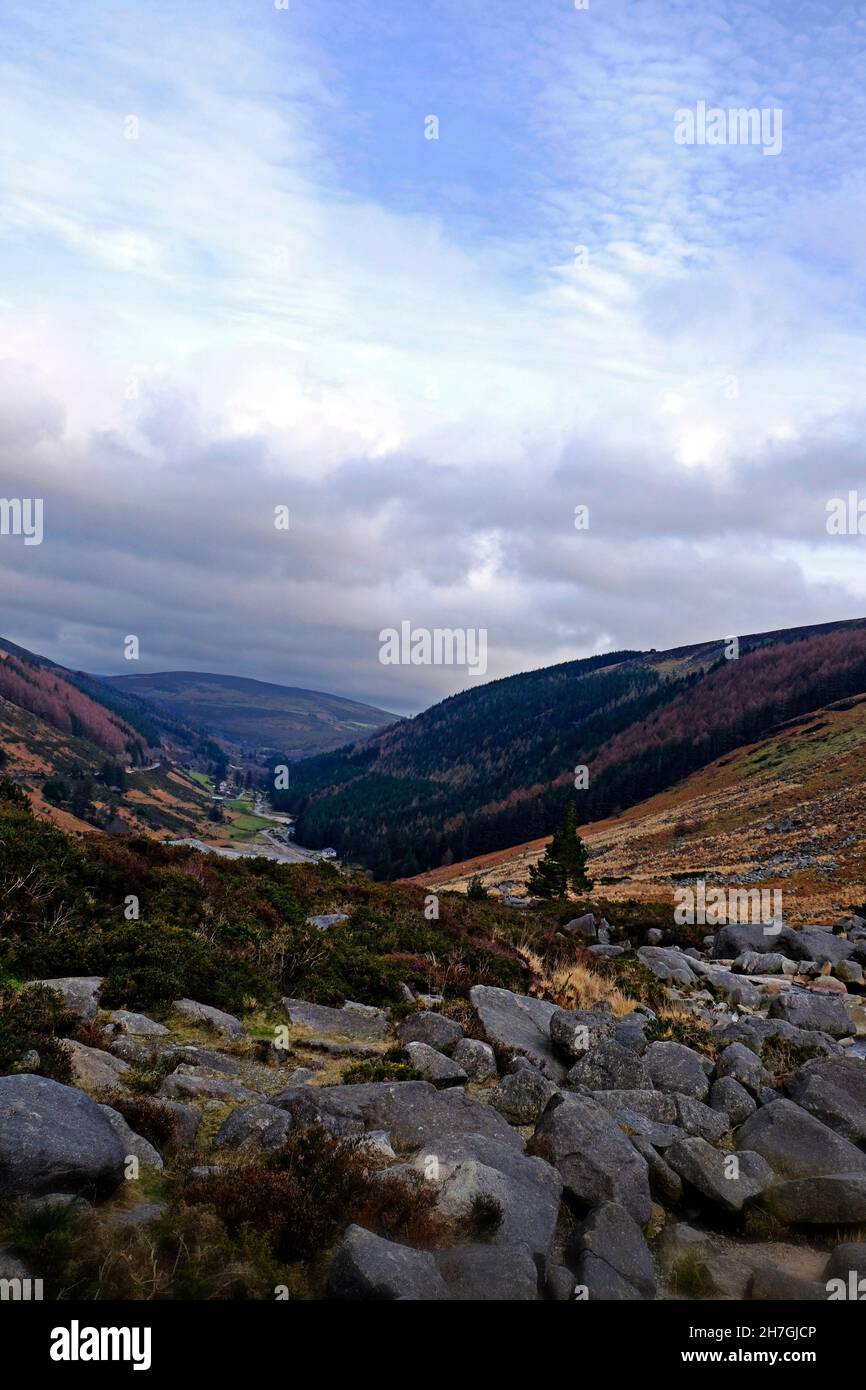 Beautiful view of the Wicklow Gap, County Wicklow Ireland, Republic Stock Photo