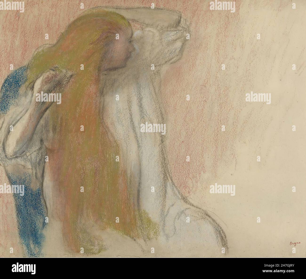 Edgar Degas - Woman Combing Her Hair - 1894 Stock Photo