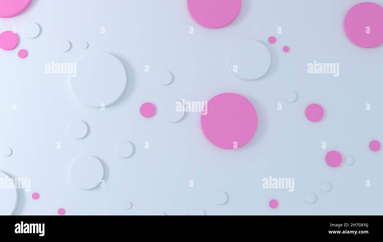 Abstract background with pink and blue circles. Stock Photo