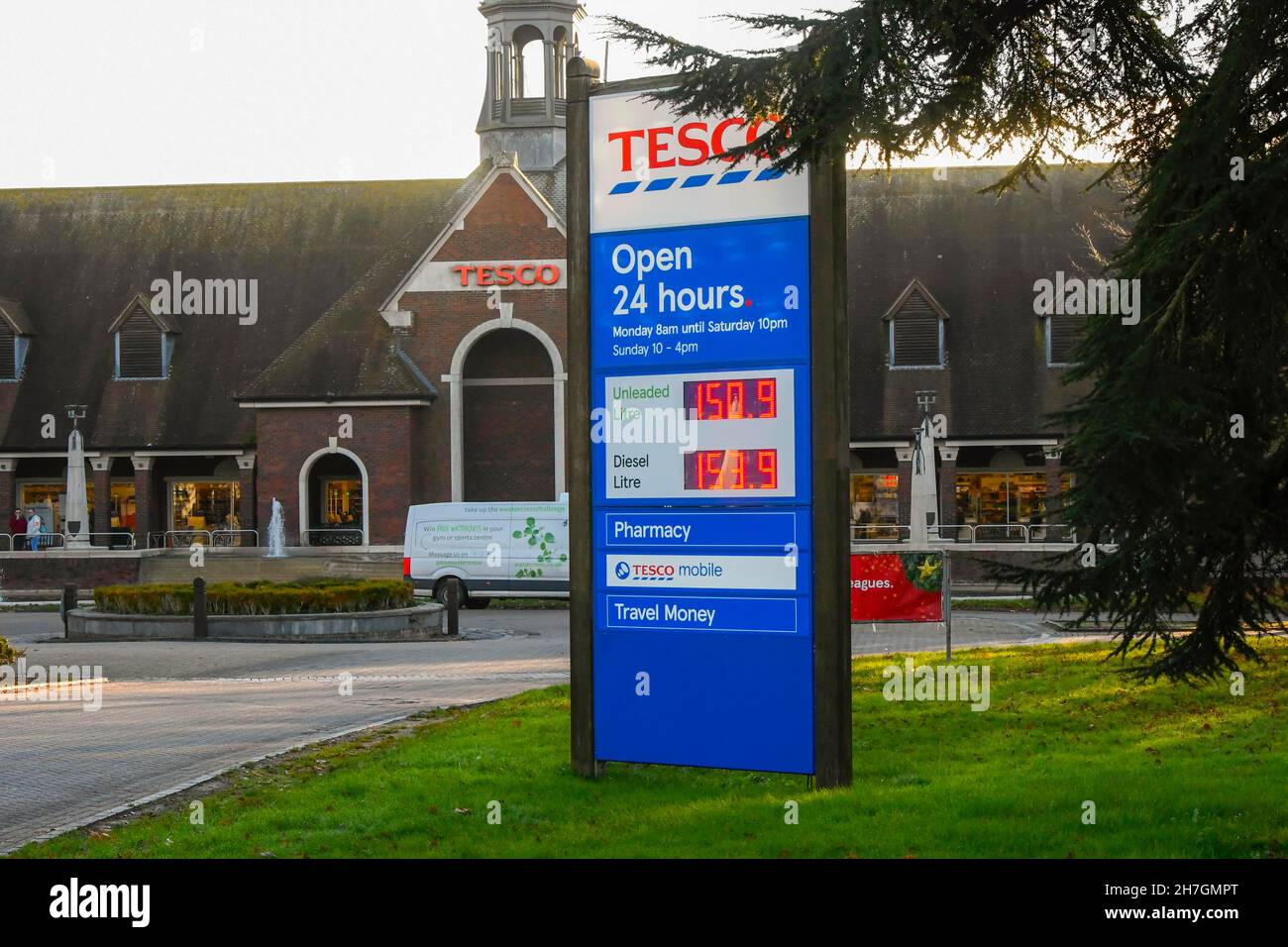 Tesco supermarket expensive fuel hires stock photography and images