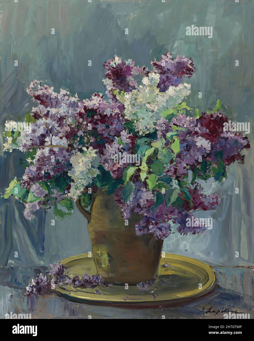 Georgy Lapchin - Vase of Lilacs Stock Photo