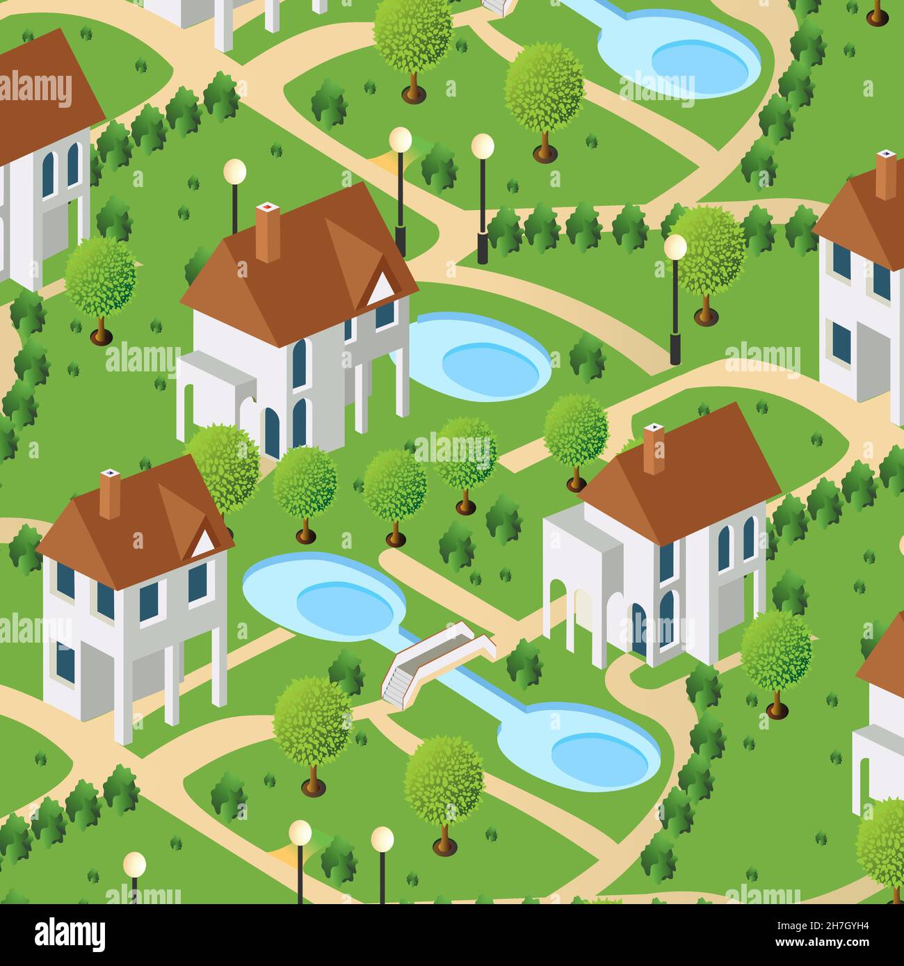 Isometric 3D icon house home. Residence building Stock Vector Image ...