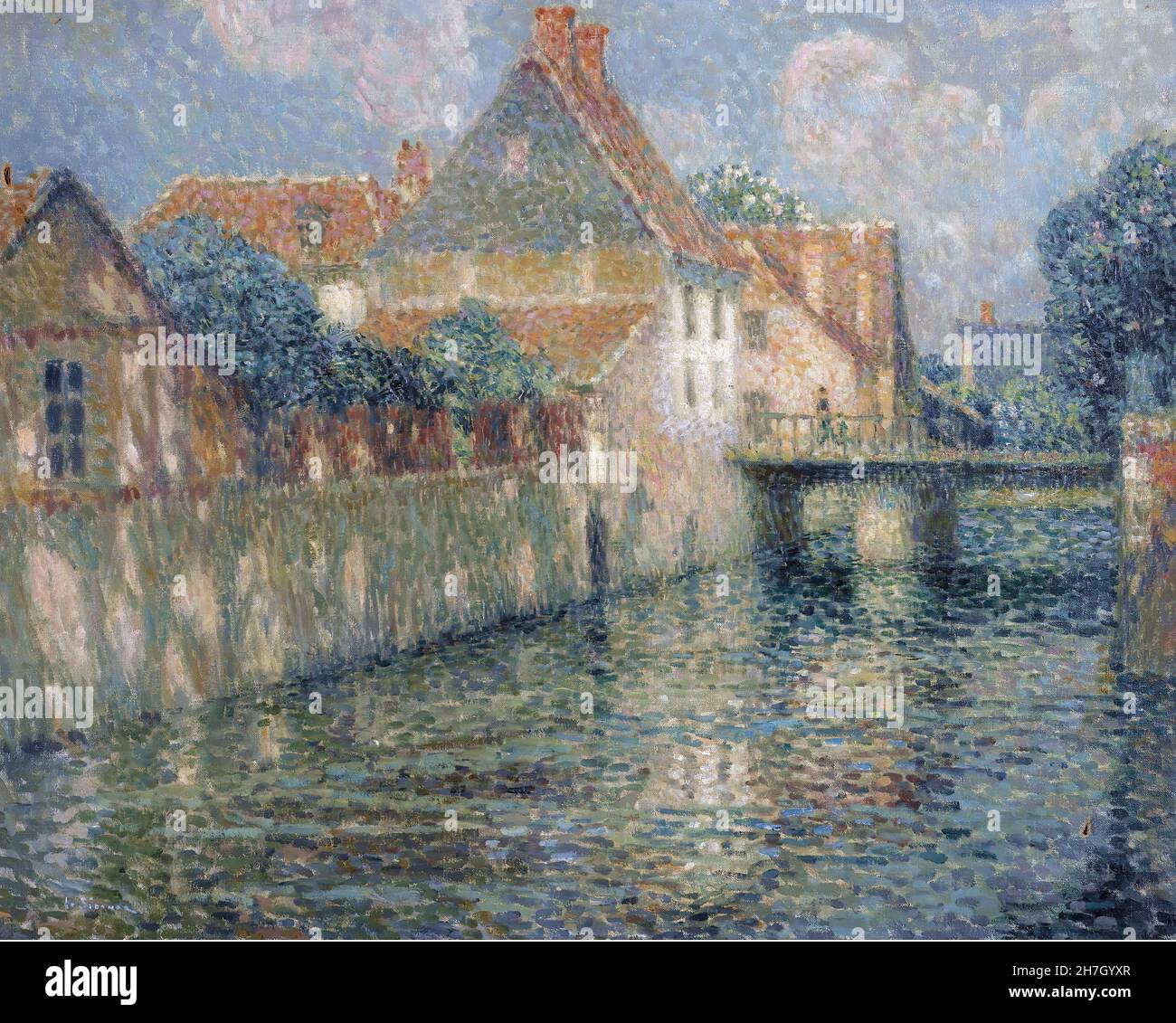 Spring 1912 Henri Le Sidaner - The Channel in Spring - 1912 Stock Photo - Alamy