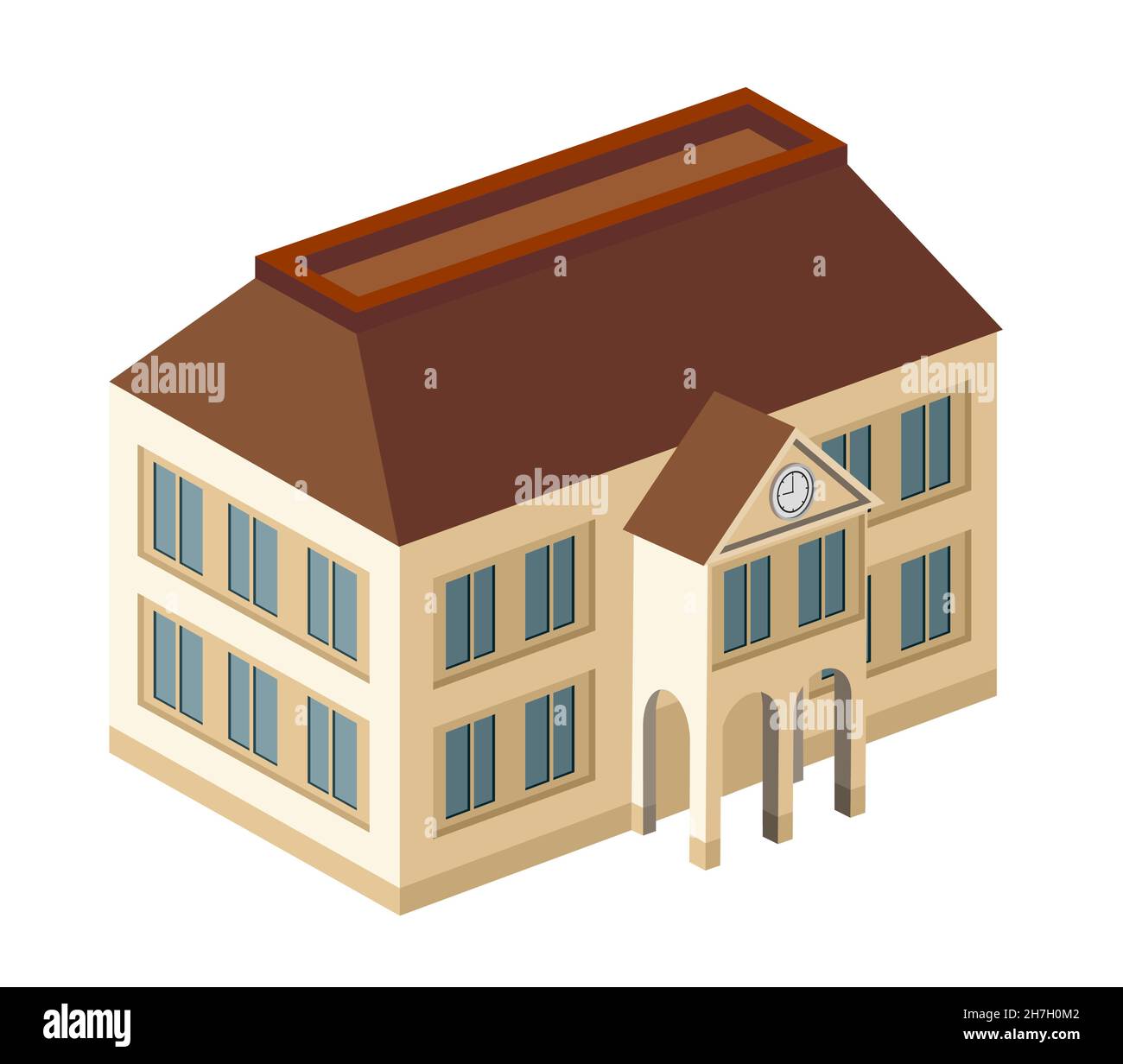 Single historic retro building city house vector facade Stock Vector ...