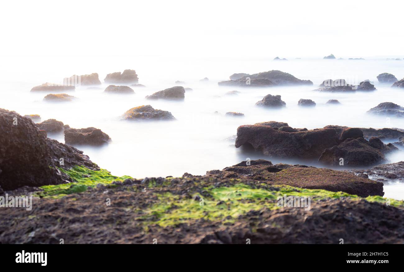 Cola Beach - rocks in the sea Stock Photo
