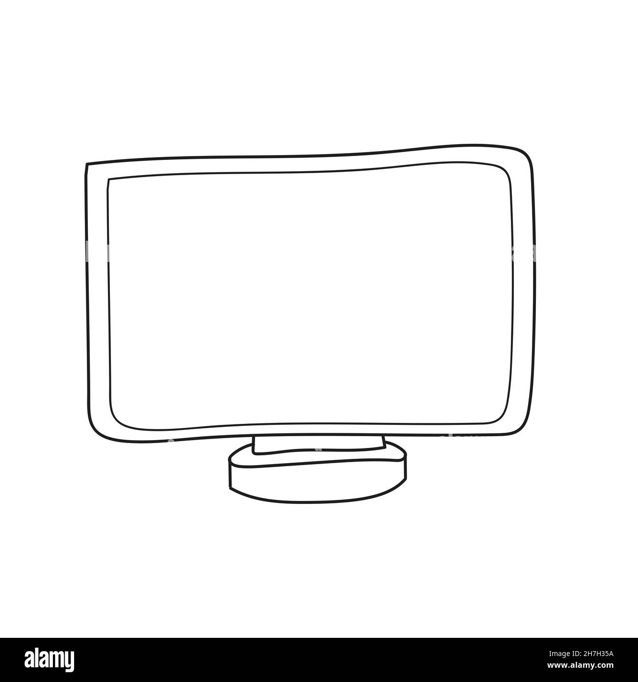 Drawing Monitor Screen Plasma Device Icon Vector Illustration Royalty Free  SVG, Cliparts, Vectors, and Stock Illustration. Image 80645111.