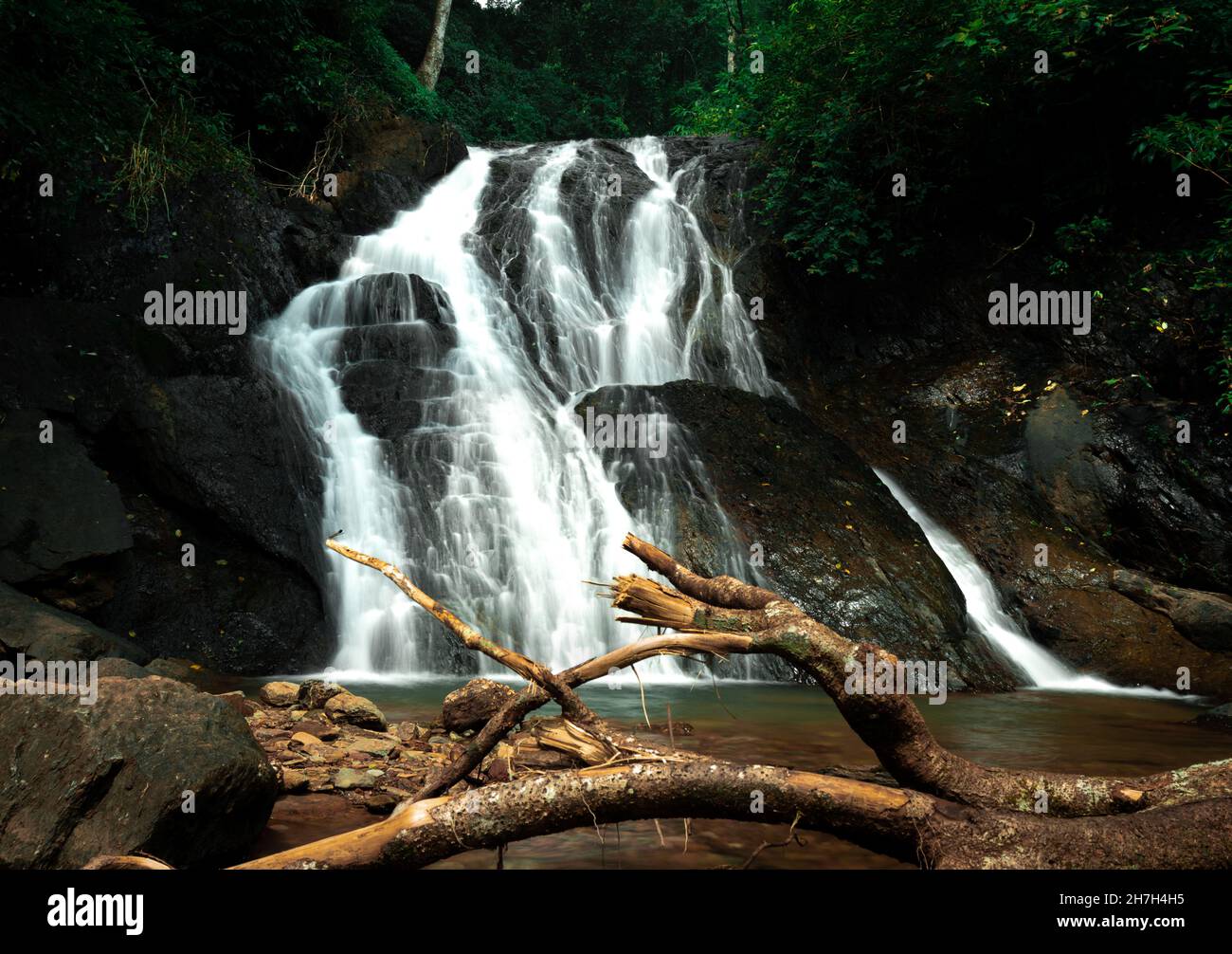 Bamanbudo waterfall - Goa, India Stock Photo