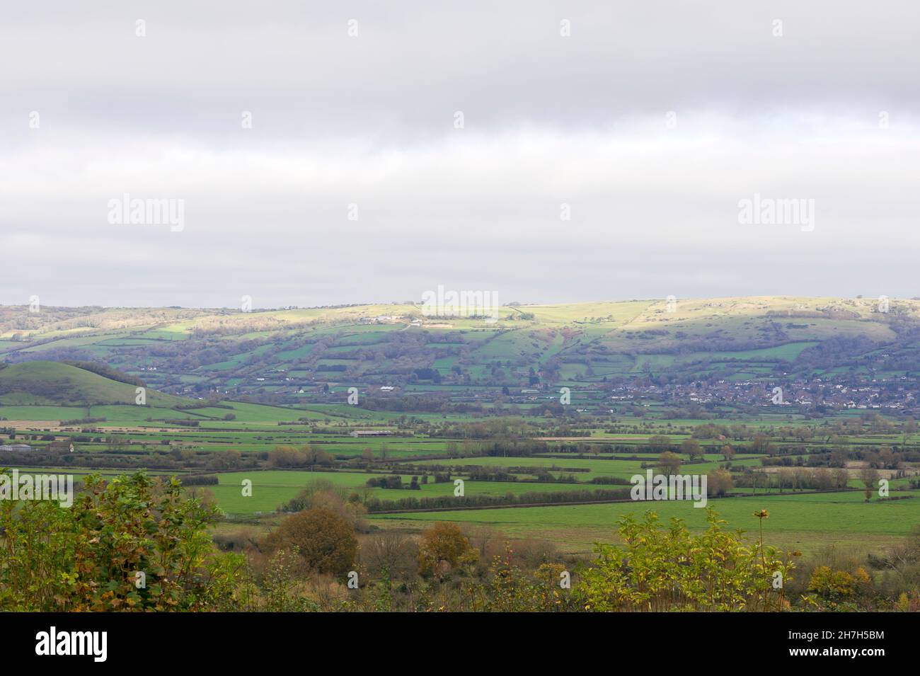 Autumn landscape, Cheddar Valley, Somerset, England Stock Photo