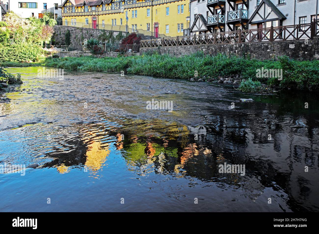 Reflections. Water of Leith.Edinburgh.Scotland. Stock Photo