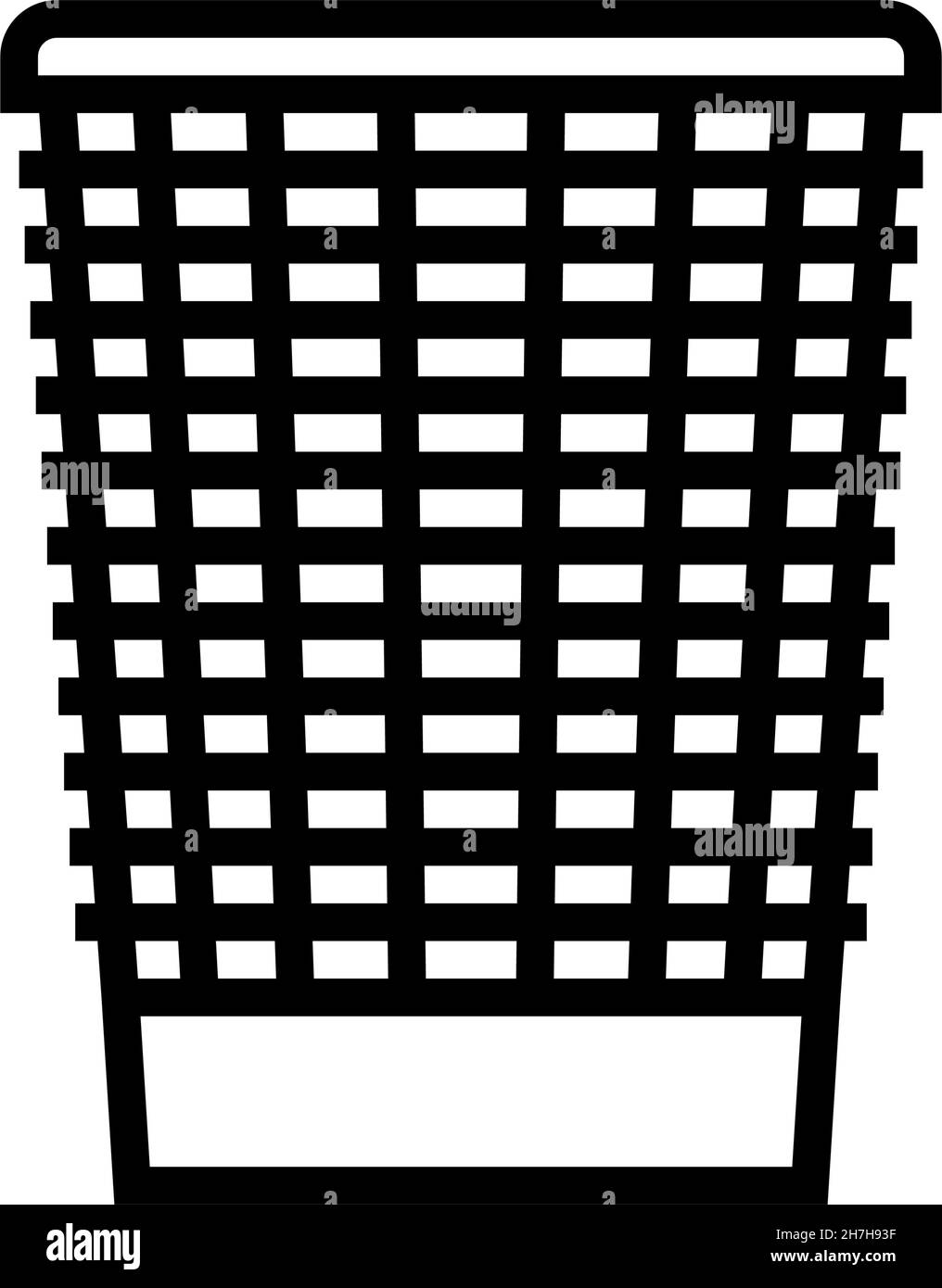 mesh wastebasket trash line icon vector illustration Stock Vector Image