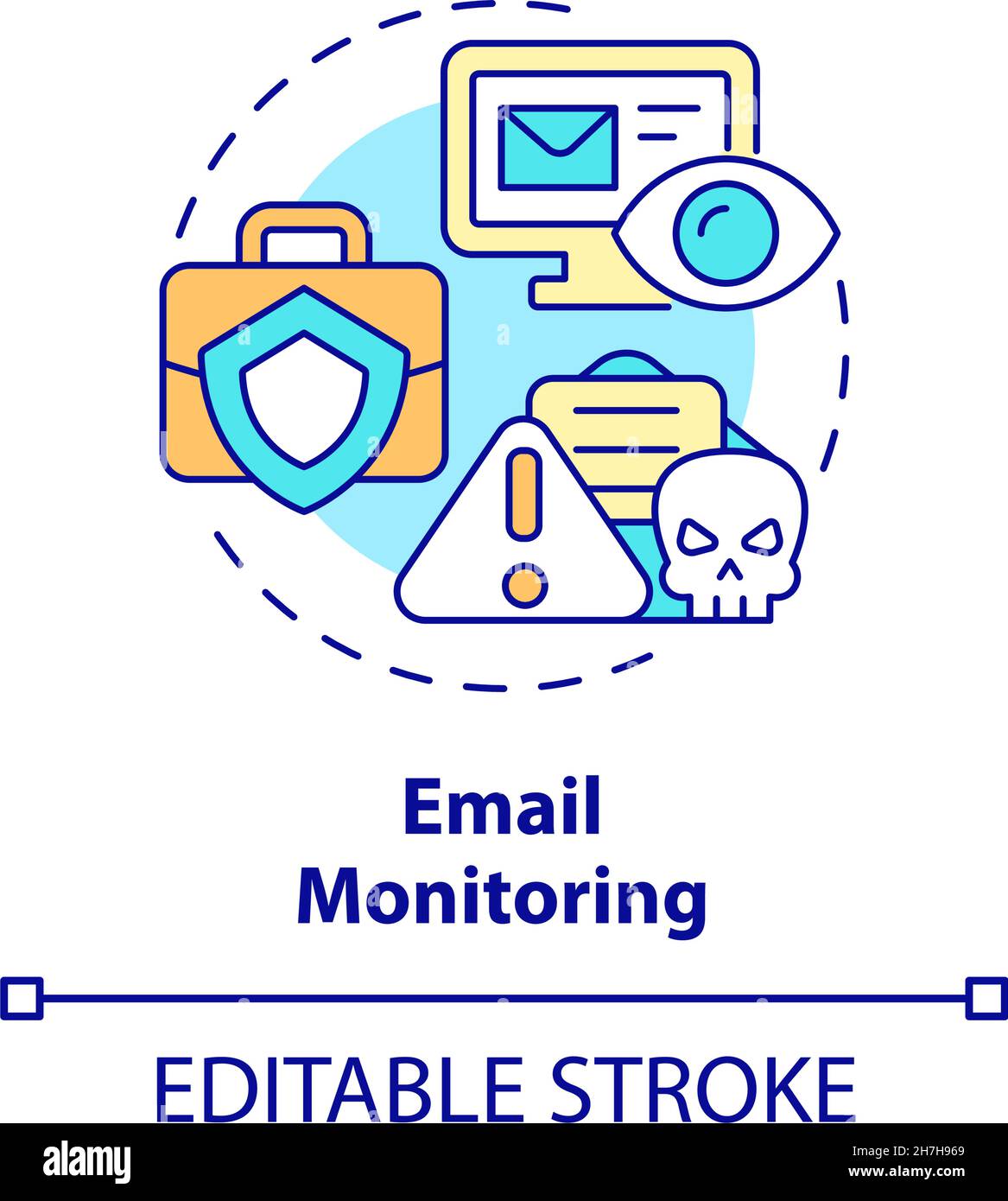 Email monitoring concept icon Stock Vector Image & Art Alamy