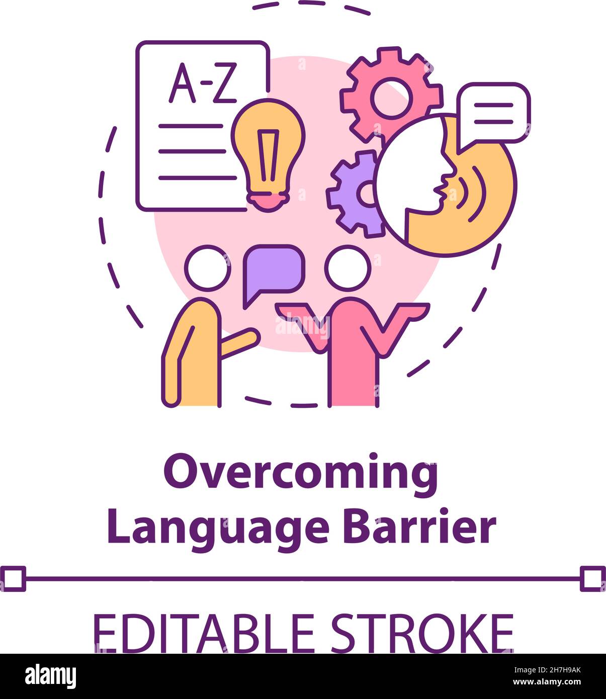 Language learning abroad Cut Out Stock