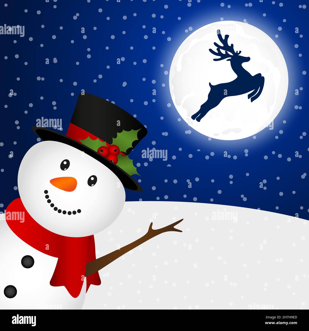 Christmas snowman sled black Stock Vector Images - Alamy