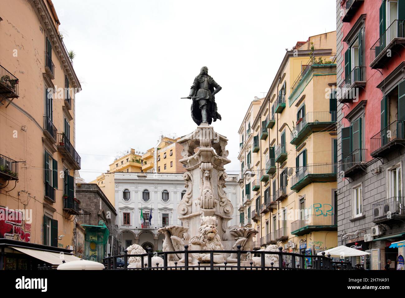 Fountain of Monteoliveto, Napoli, Campania, Italy, Europe Stock Photo