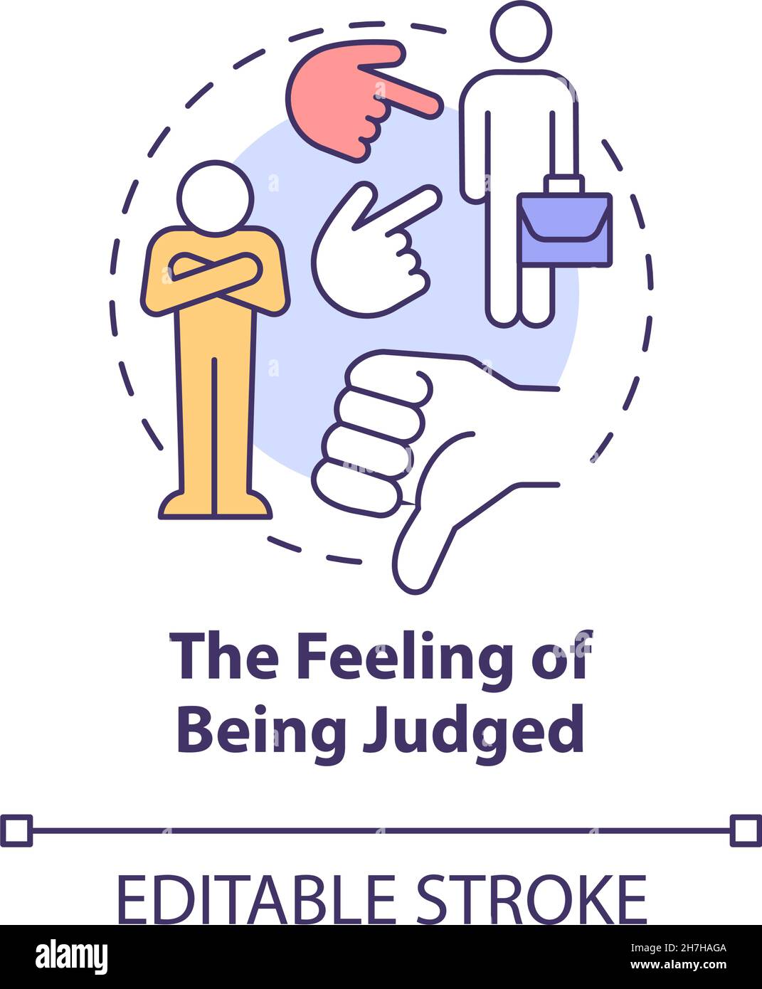 The feeling of being judged concept icon Stock Vector Image & Art Alamy