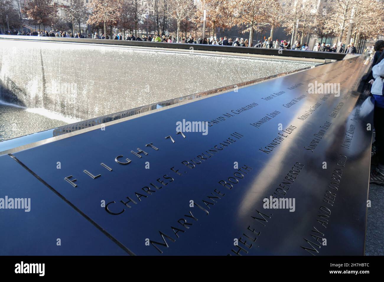WORLD TRADE CENTER MEMORIAL SEPTEMBER ELEVEN MANHATTAN NEW-YORK USA Stock Photo