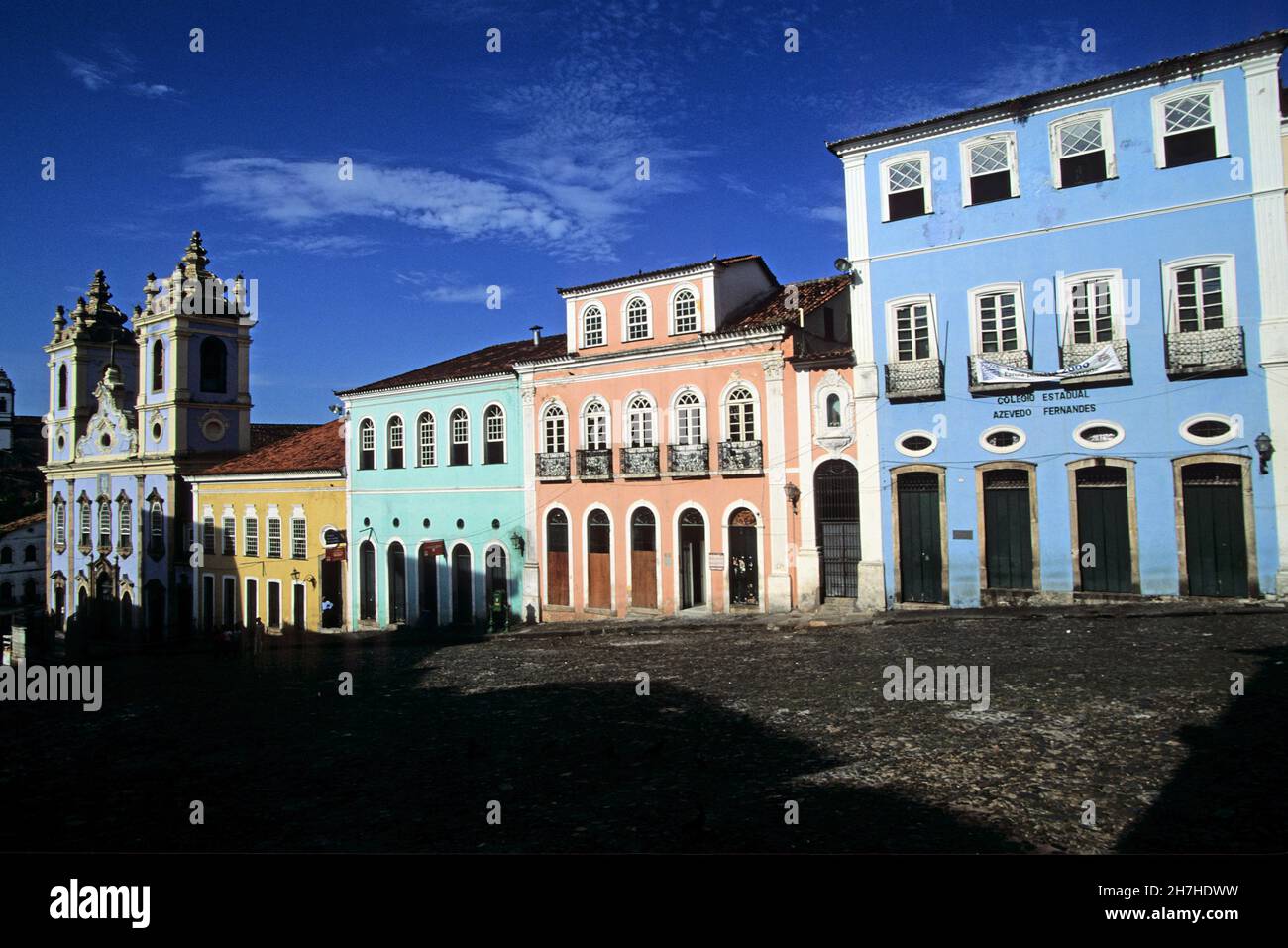 BRAZIL, BAHIA STATE, SALVADOR DE BAHIA, HISTORIC DISTRICT OF PELOURINHO, WORLD HERITAGE OF UNESCO, OUR LADY OF ROSARIO CHURCH Stock Photo