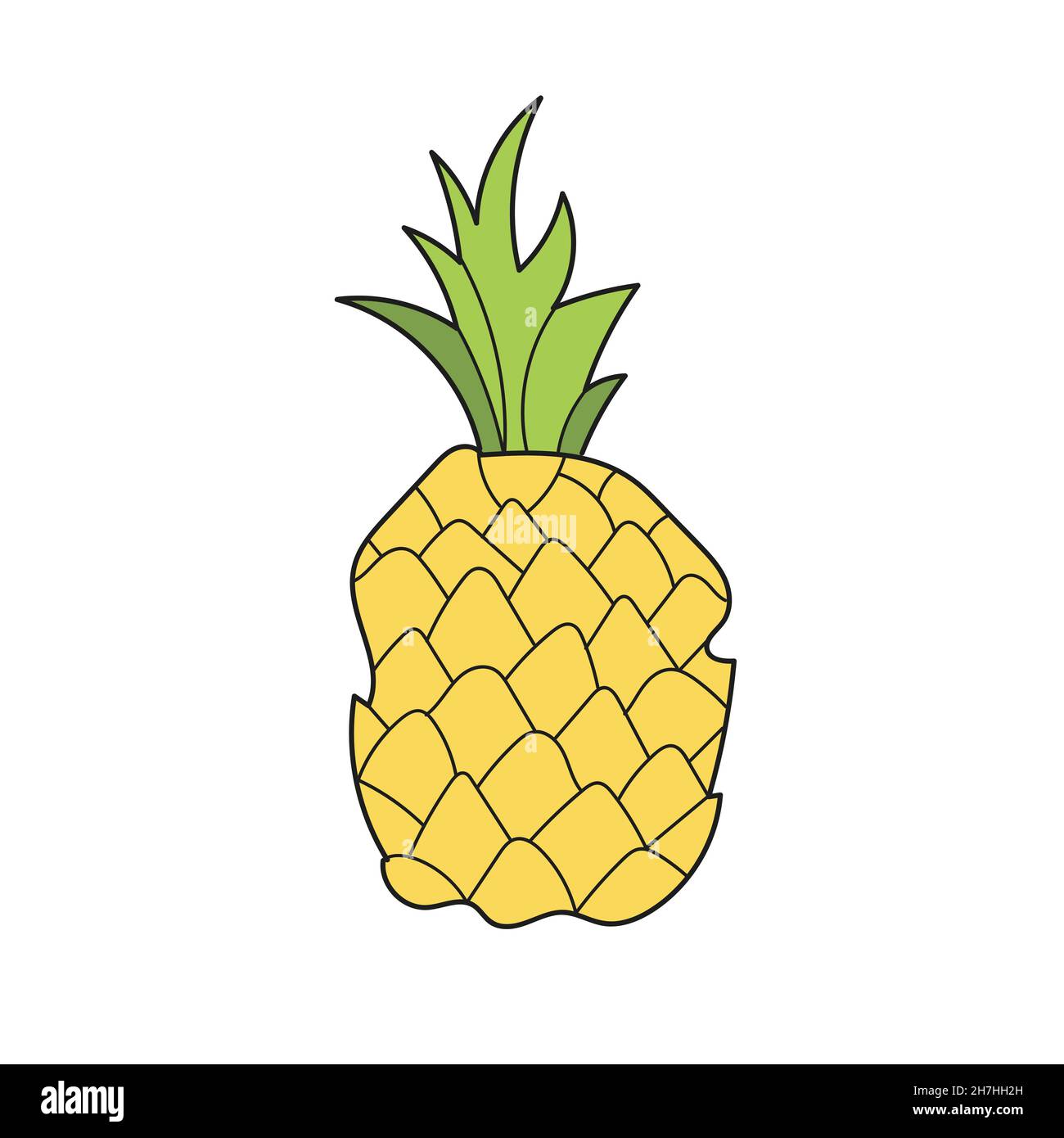 Simple cartoon icon. Pineapple tropical sweet summer fruit, vector graphic icon. Yellow pineapple with green leaves Stock Vector Image & Art - Alamy Simple cartoon icon. Pineapple tropical sweet summer fruit, vector graphic icon. Yellow pineapple with green leaves Stock Vector Image & Art - Alamy