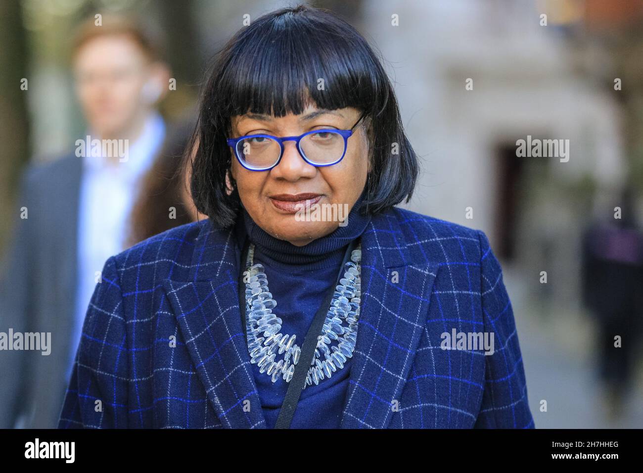 Westminster, London, UK. 23rd Nov, 2021. Diane Abbott, Labour MP for Hackney North and Stoke Newington, walks in Westminster today. Credit: Imageplotter/Alamy Live News Stock Photo
