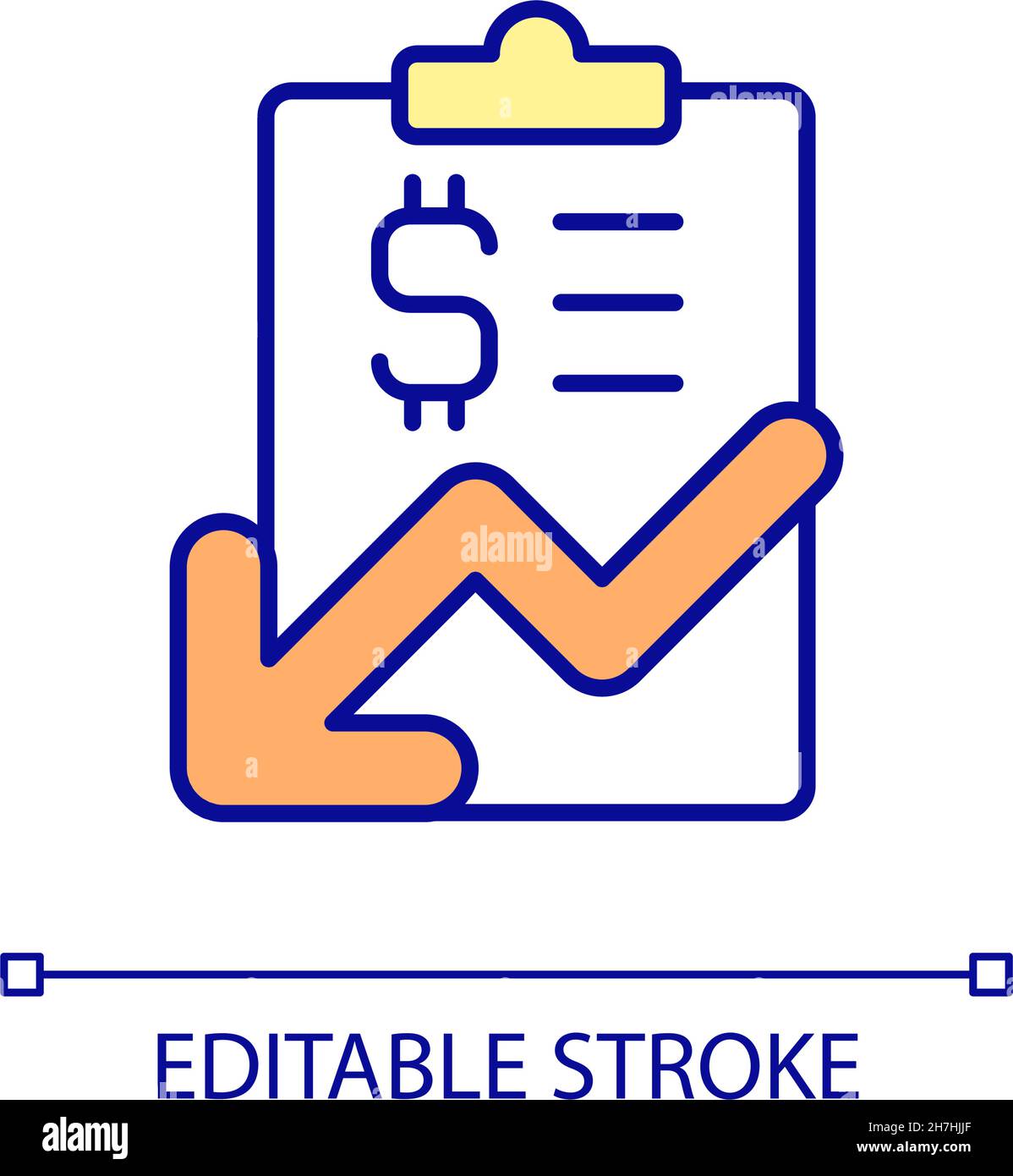 Price reduction RGB color icon Stock Vector Image & Art - Alamy