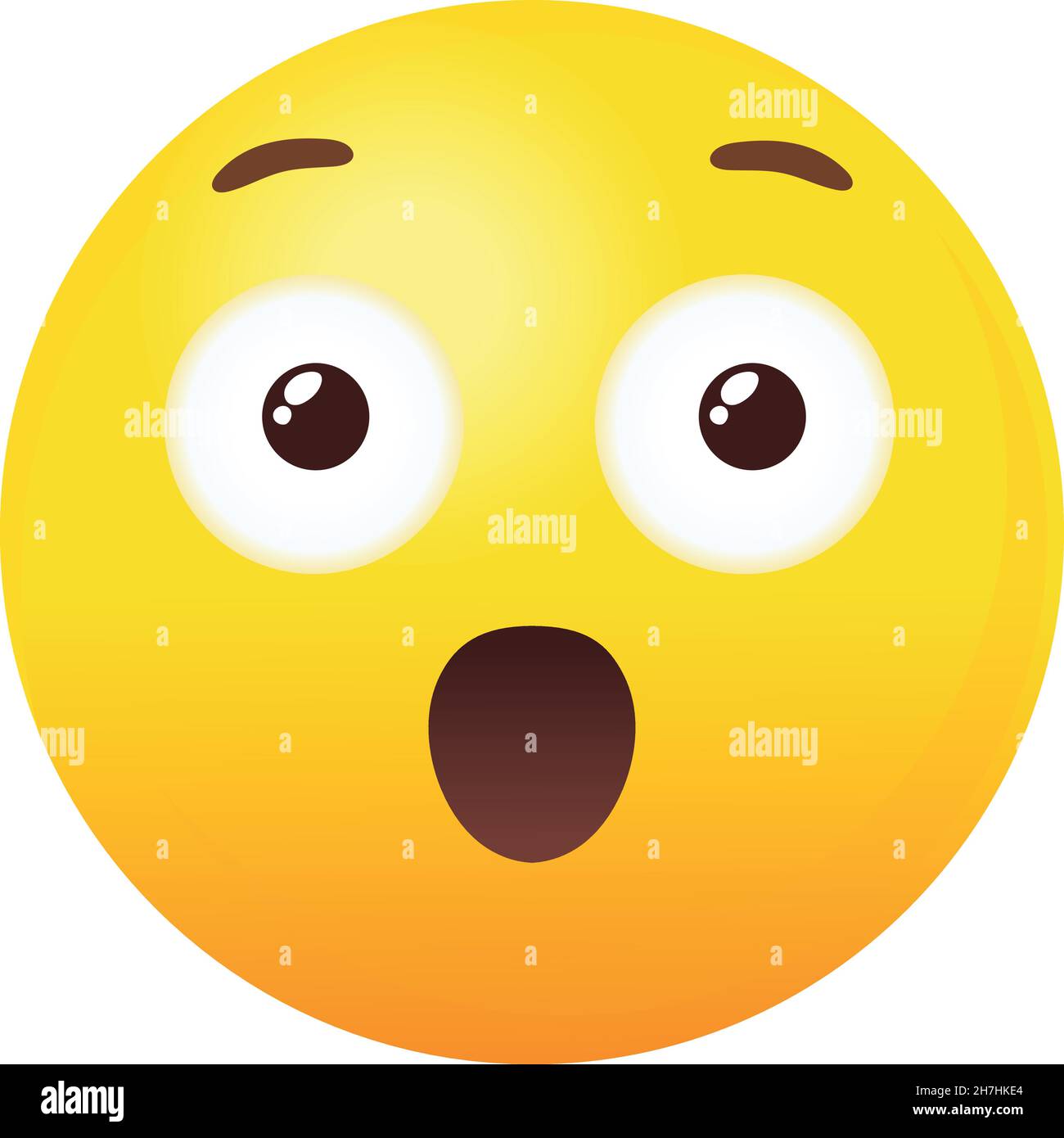 Emoji Surprised. Smiley expression emotes for like vector isolated on white background Stock Vector