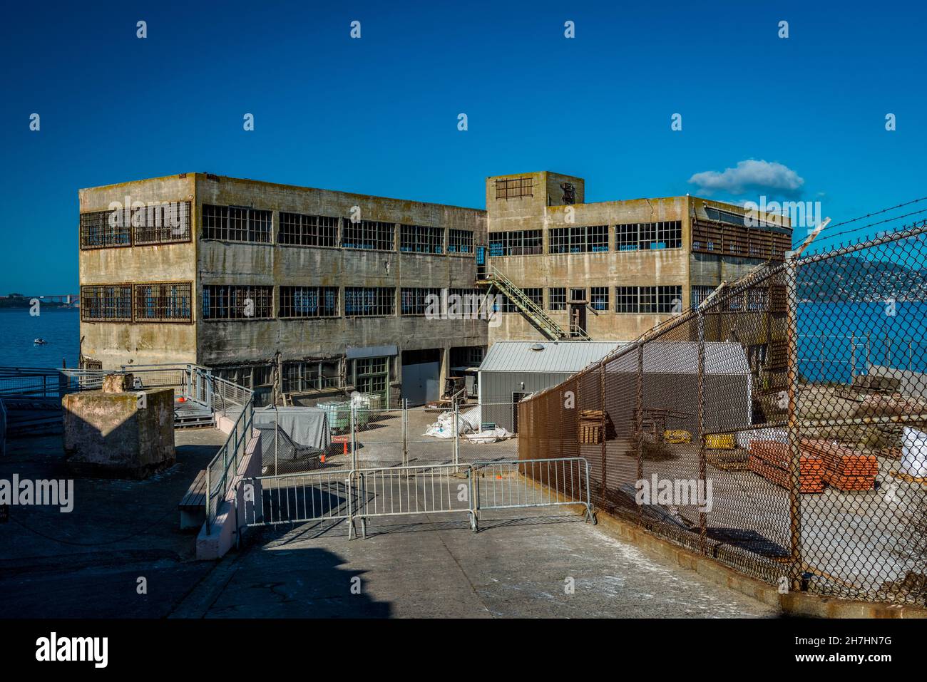 Beautiful view of an Alcatraz Island Tiburon,  USA Stock Photo