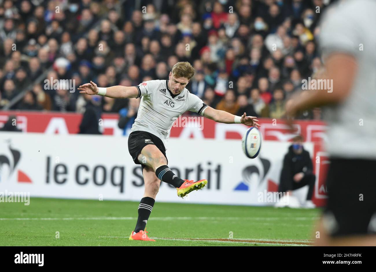 New Zealand National Rugby Fullback Jordie Barrett (#15) In Action ...