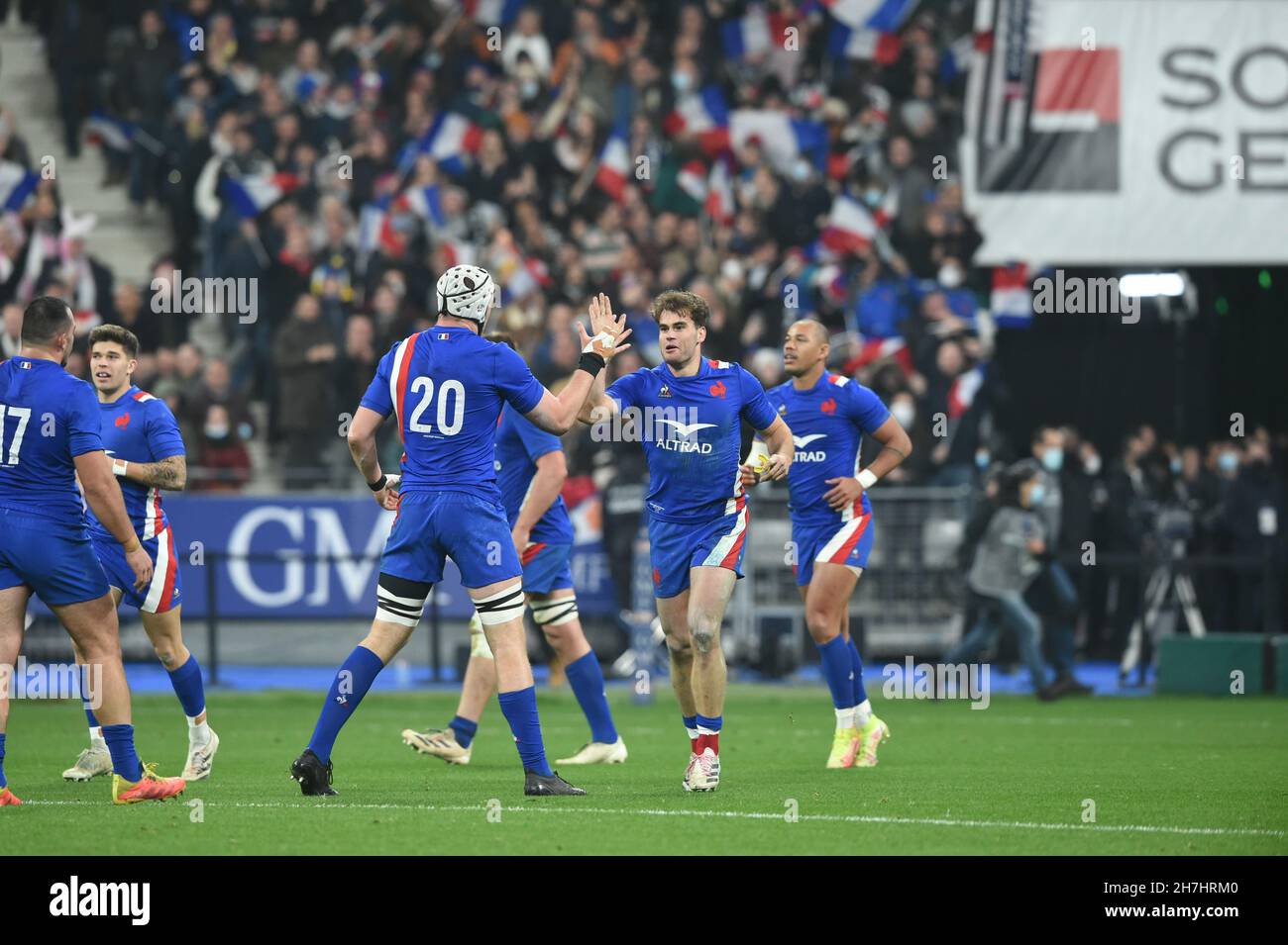 France National Rugby players in action during a fixture between New