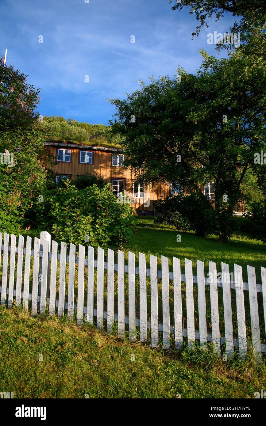 Hamsund, Hamsun&#39;s childhood home, writer Knut Hamsun, Hamsun Center, Hamarøy, Norway Stock Photo