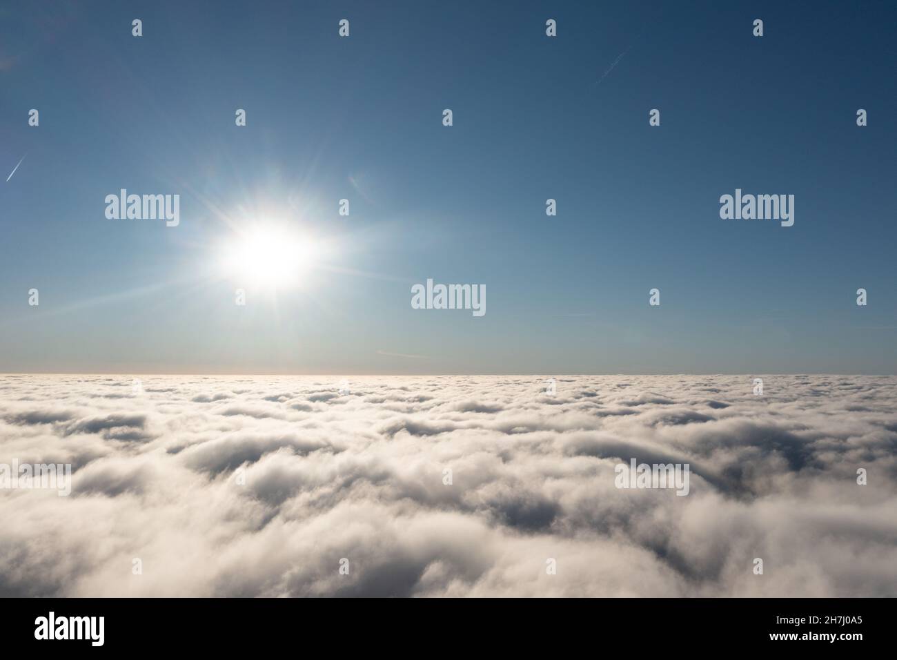 clouds with blue sky background for copyspace Stock Photo