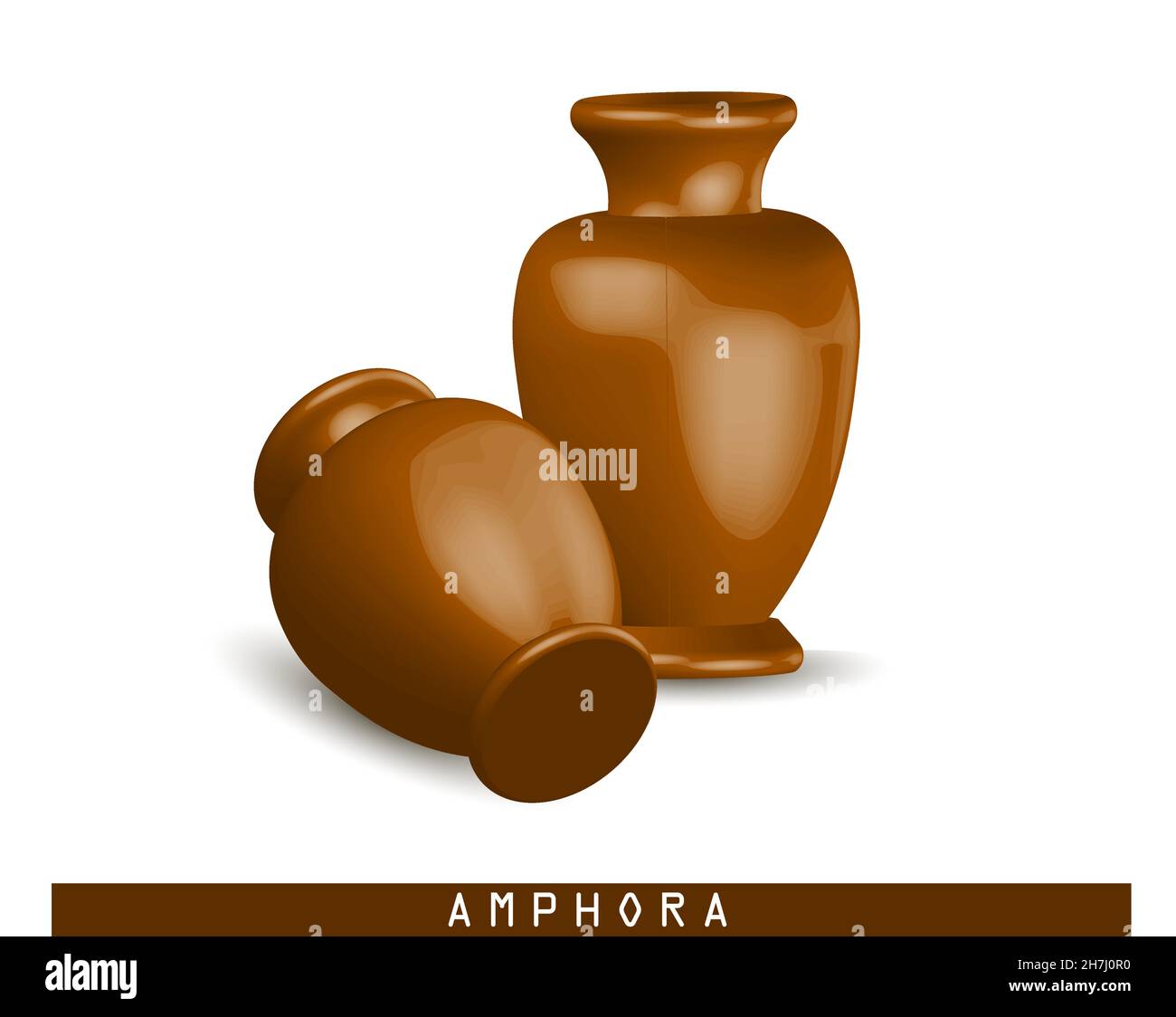 Antique vase. Greek amphora. Clay vase. The flowerpot is classic. old