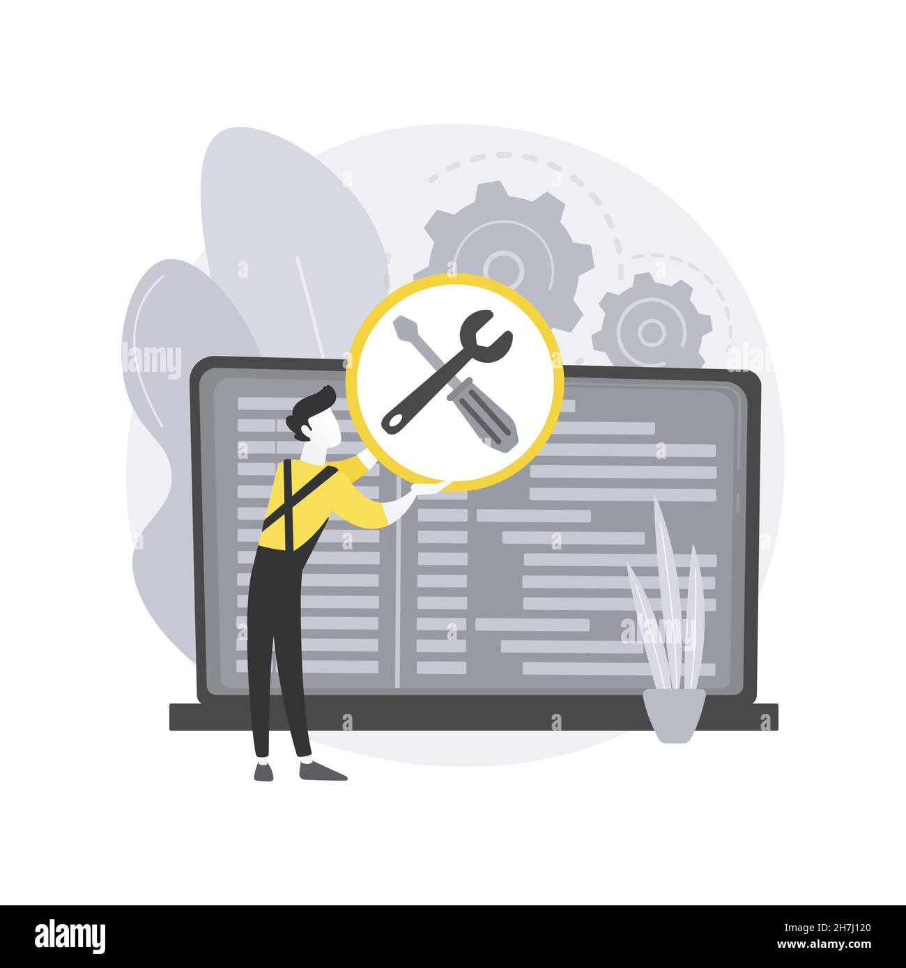 Computer service abstract concept vector illustration Stock Vector ...