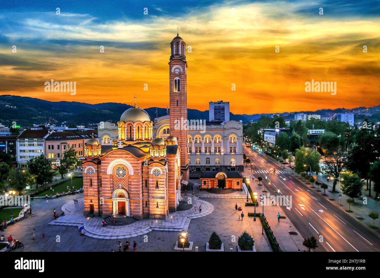 Cathedral of Christ the Saviour in Banja Luka, Republika Srpska, Bosnia and Herzegovina Stock Photo