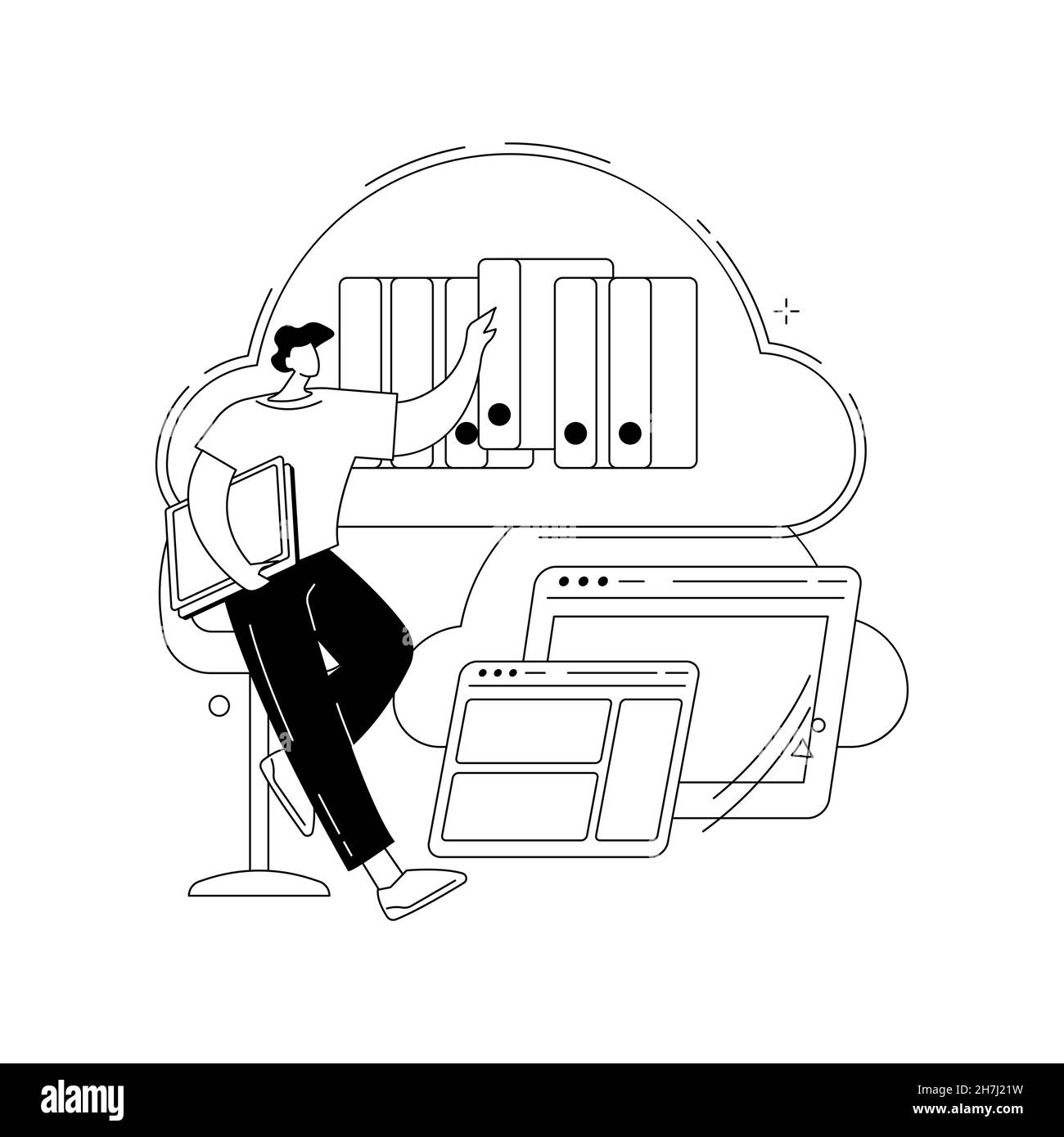 Cloud storage abstract concept vector illustration Stock Vector Image ...