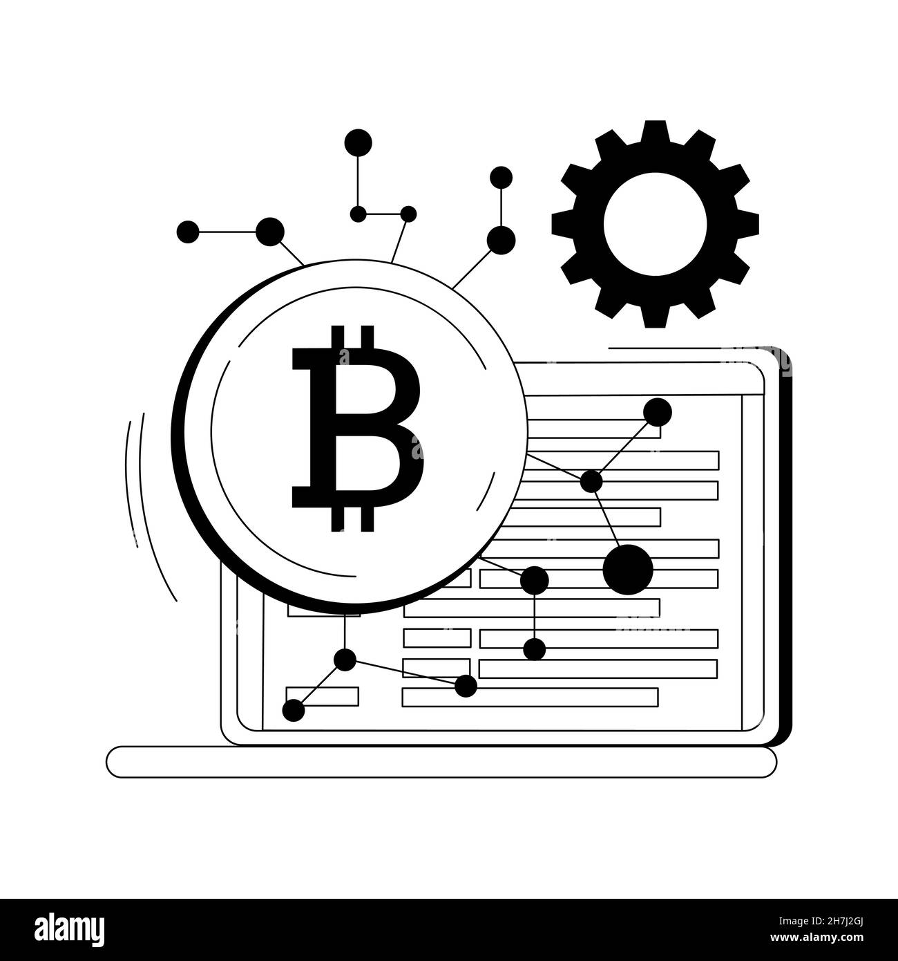 Digital currency abstract concept vector illustration Stock Vector