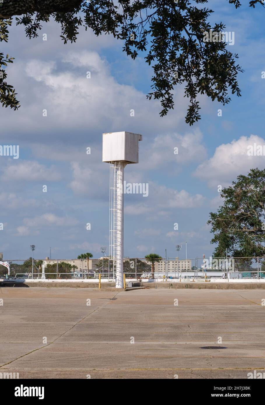 NEW ORLEANS, LA, USA - OCTOBER 23, 2021: Tower at New Orleans Fairgrounds Race Track Stock Photo