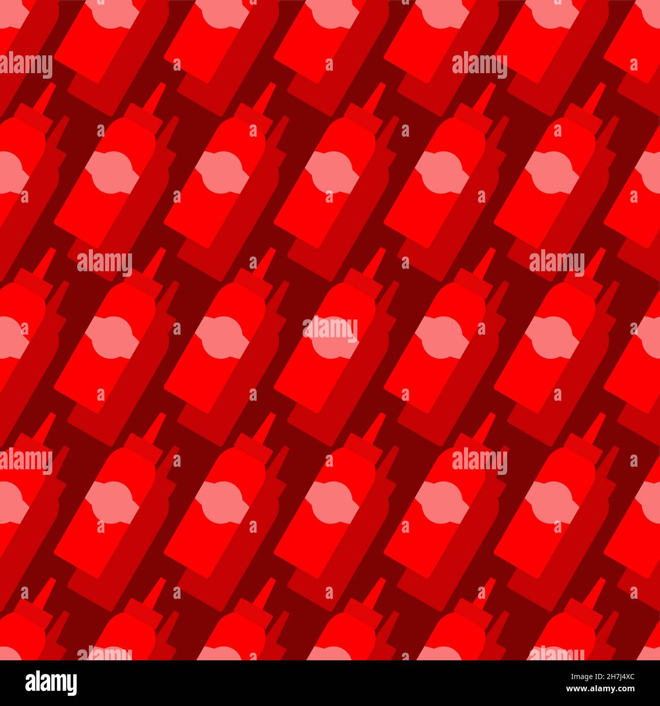 Ketchup bottle pattern seamless. Packing ketchup background. vector texture Stock Vector