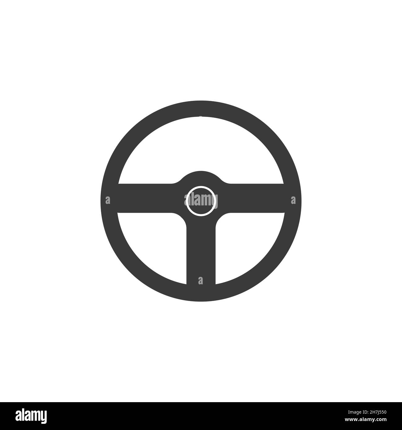 Car steering wheel icon. Vector illustration, flat design. Stock Vector