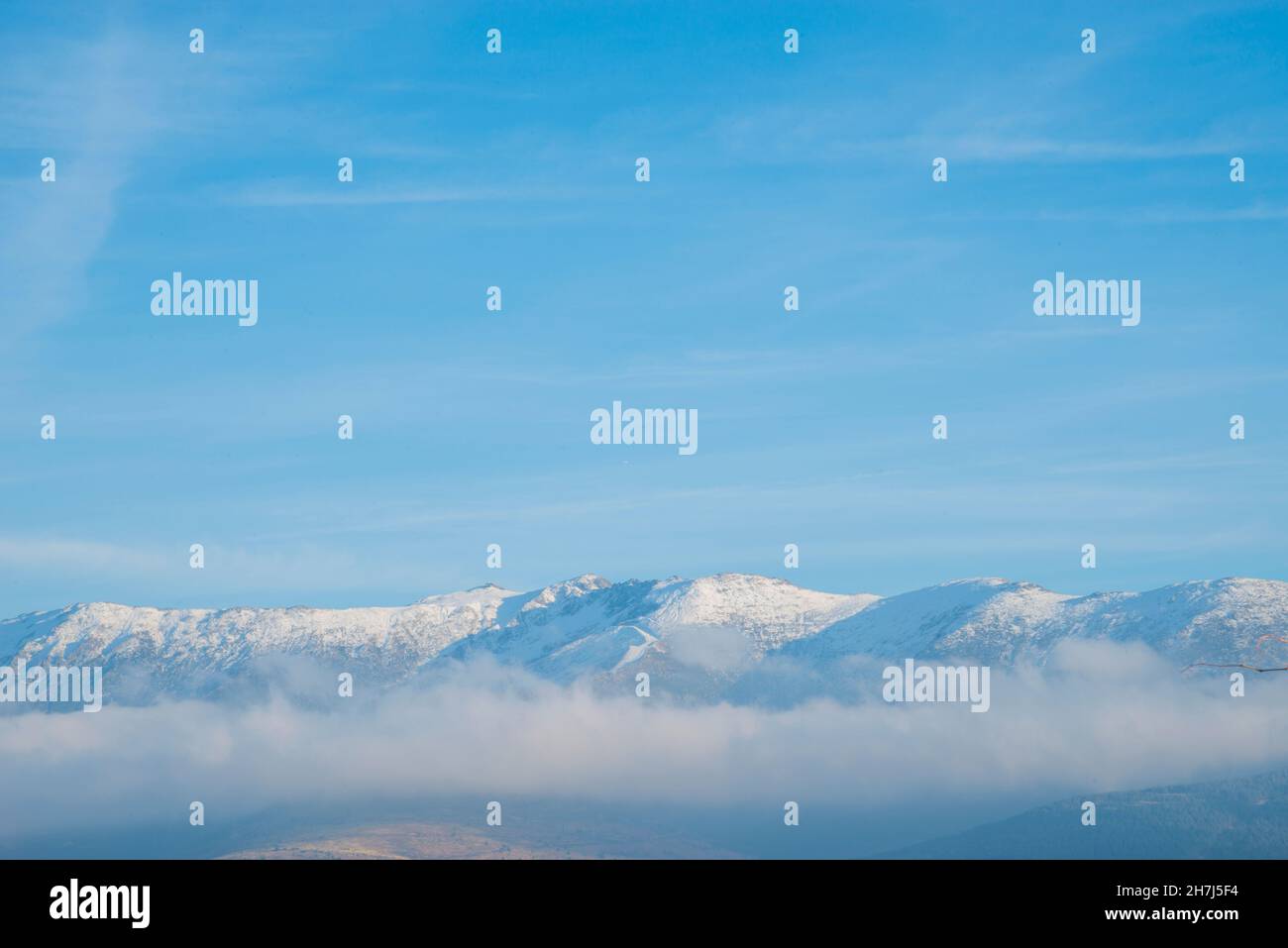 Snow covered mountains. Stock Photo