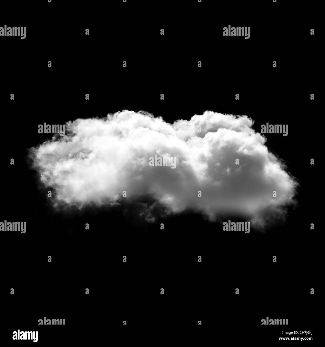 Single white cloud isolated over black solid background Stock Photo - Alamy