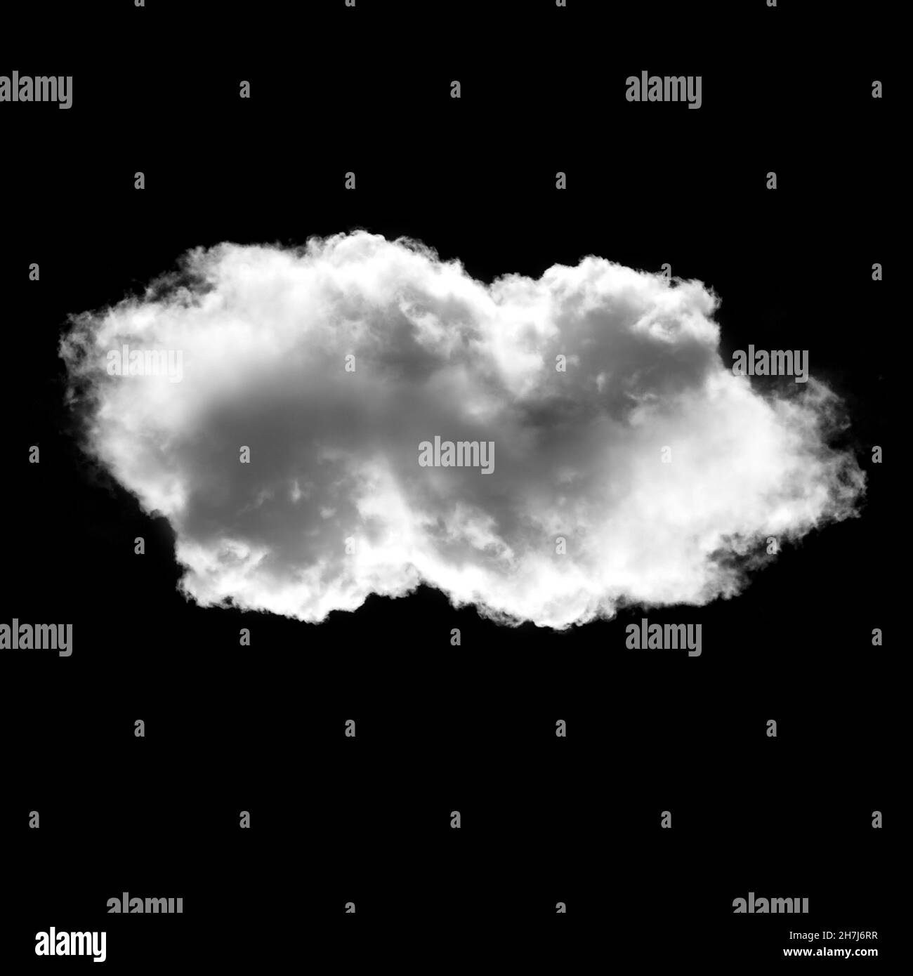 White cloud isolated over black background, fluffy cloud illustration ...