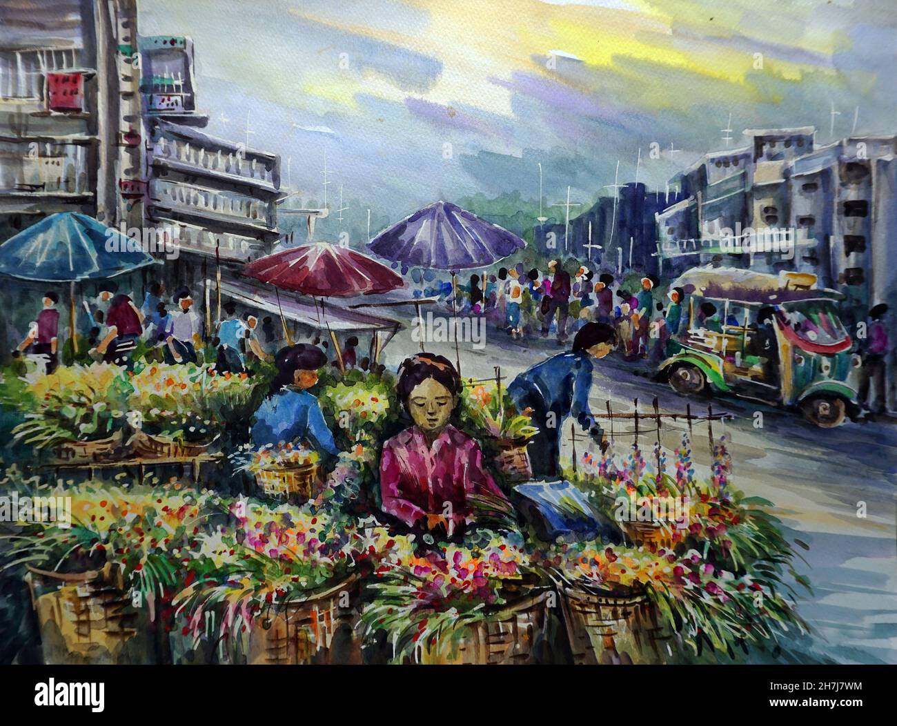 ⭐️アンドリュープライス　リトグラフ　マドリード植物園　風景画　美術品　インテリア ⭐️アンドリュープライスリトグラフマドリード植物園風景画美術
