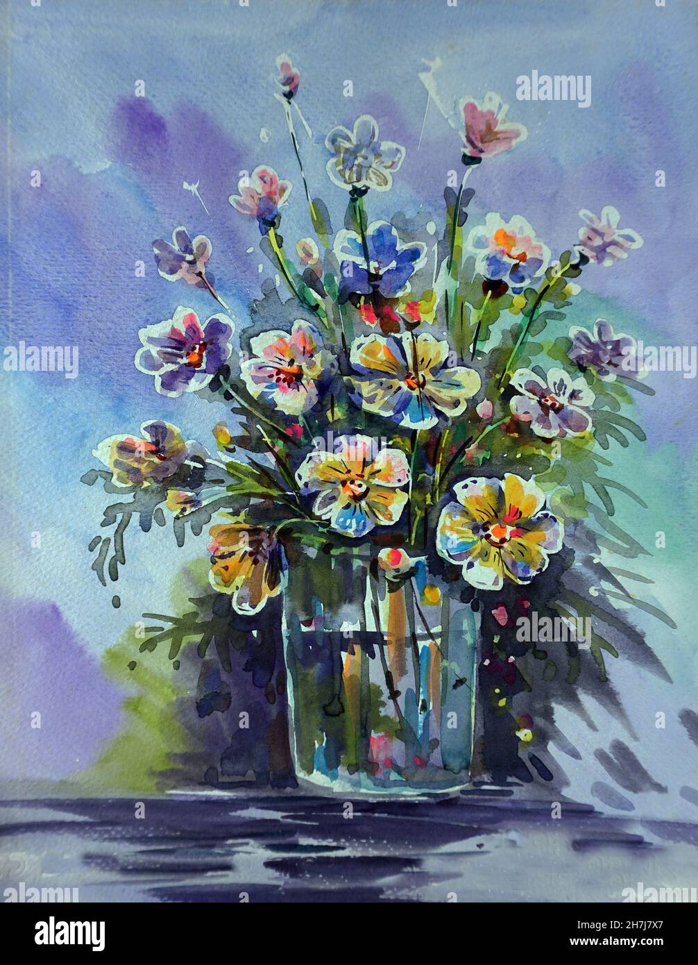 Paint By Number | Bunch of Wild Flowers in a Vase