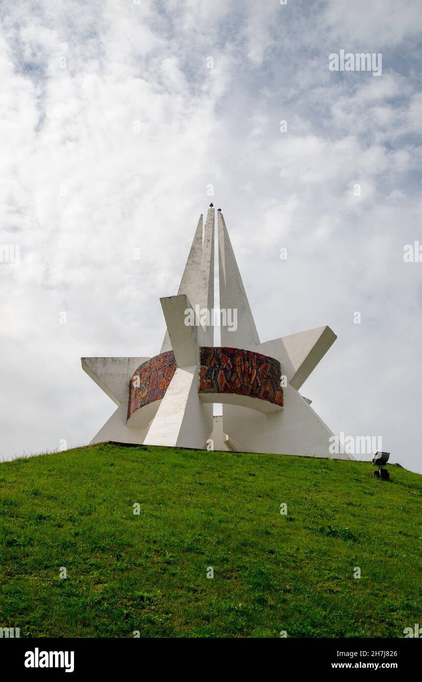 Mound of Immortality in Bryansk, Russia. Russian memorials Stock Photo