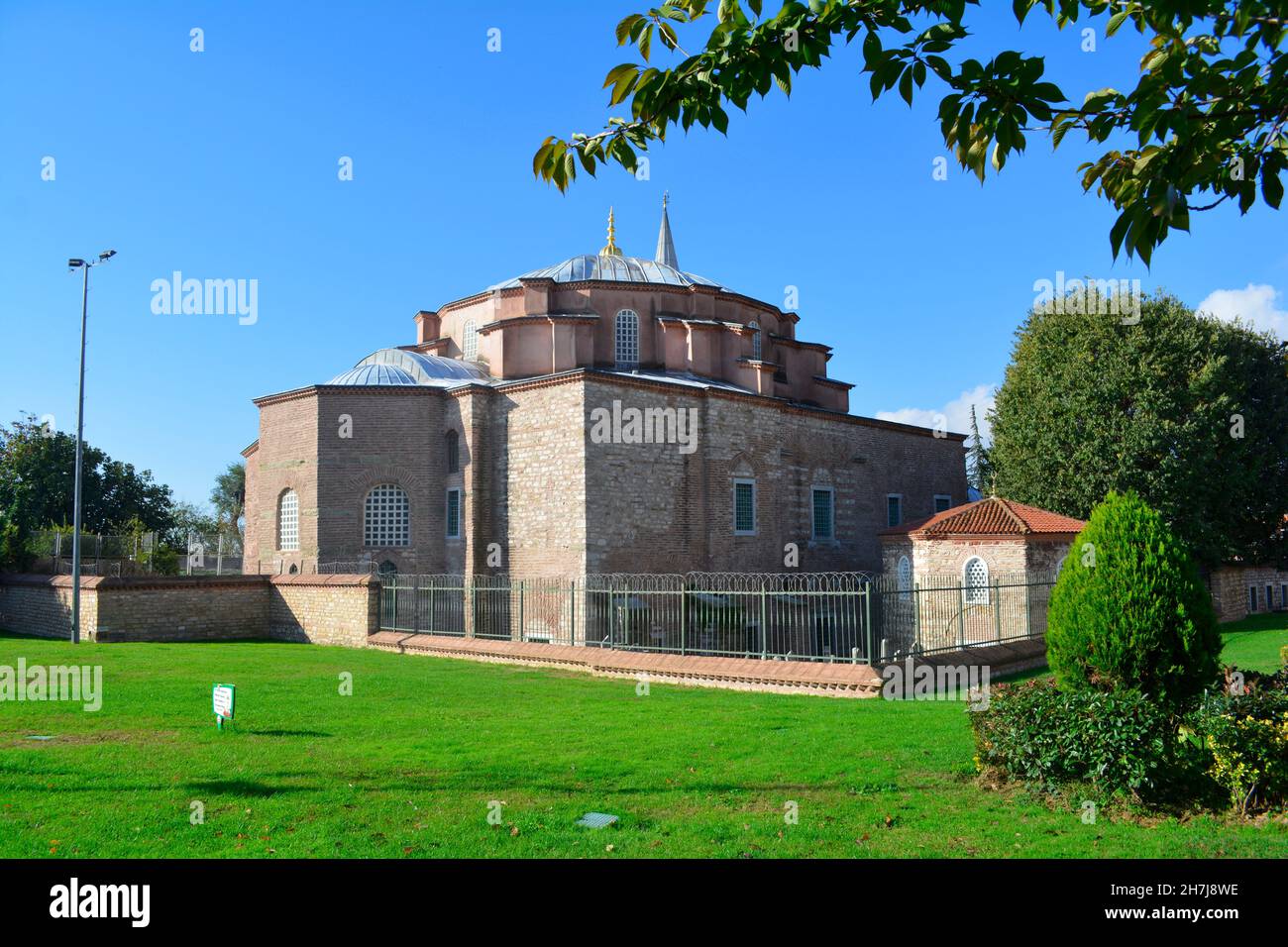 Istanbul, Turkey - November 2021: Exterior of Little Hagia Sophia Mosque, a former Greek Eastern Orthodox church converted into a mosque. Stock Photo
