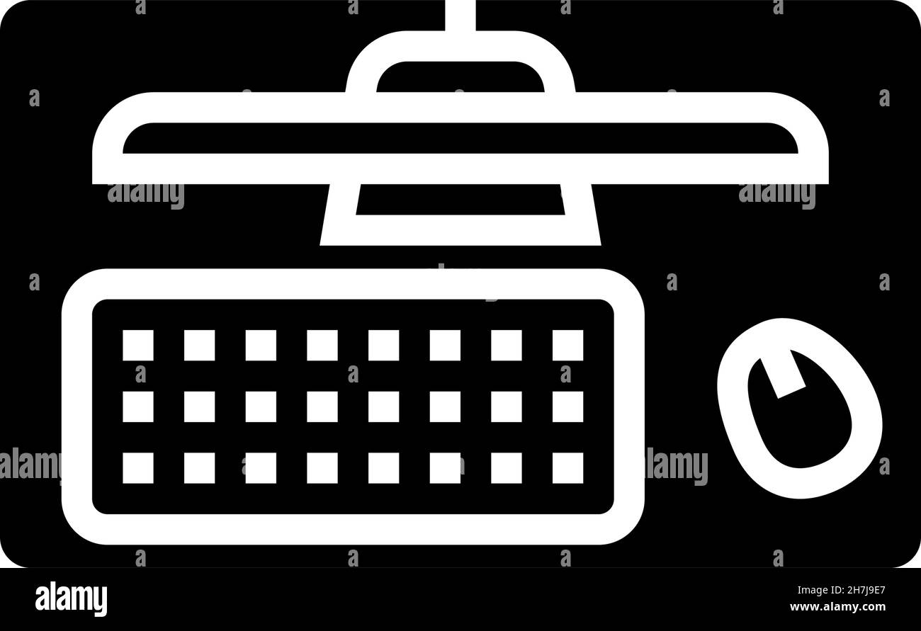 desk mat glyph icon vector illustration Stock Vector Image & Art - Alamy