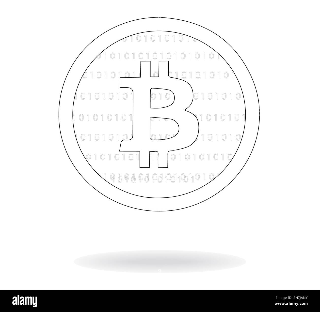 Bitcoin sign, cryptocurrency vector illustration. Bitcoin icon Stock Photo