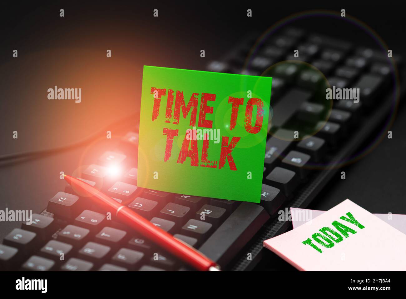 Text showing inspiration Time To Talk. Conceptual photo to discuss with ...